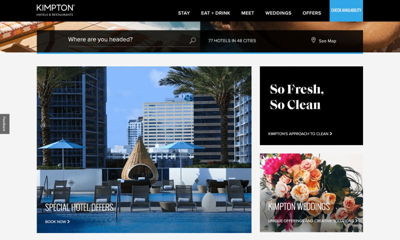 Digital World: hotel website design